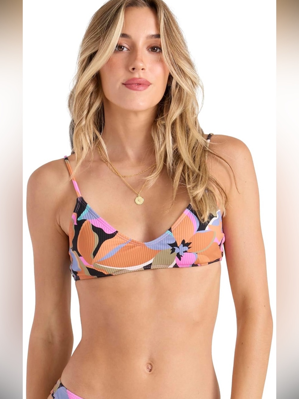 Bralette Bikini Top- Removable Cups, Adjustable Straps XL. 2623/bb15-3